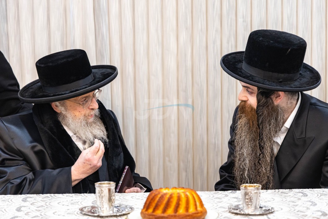 האדמו"ר מפינסק קארלין באזוכט ביי האדמו"ר מאמשינאוו ארה"ב