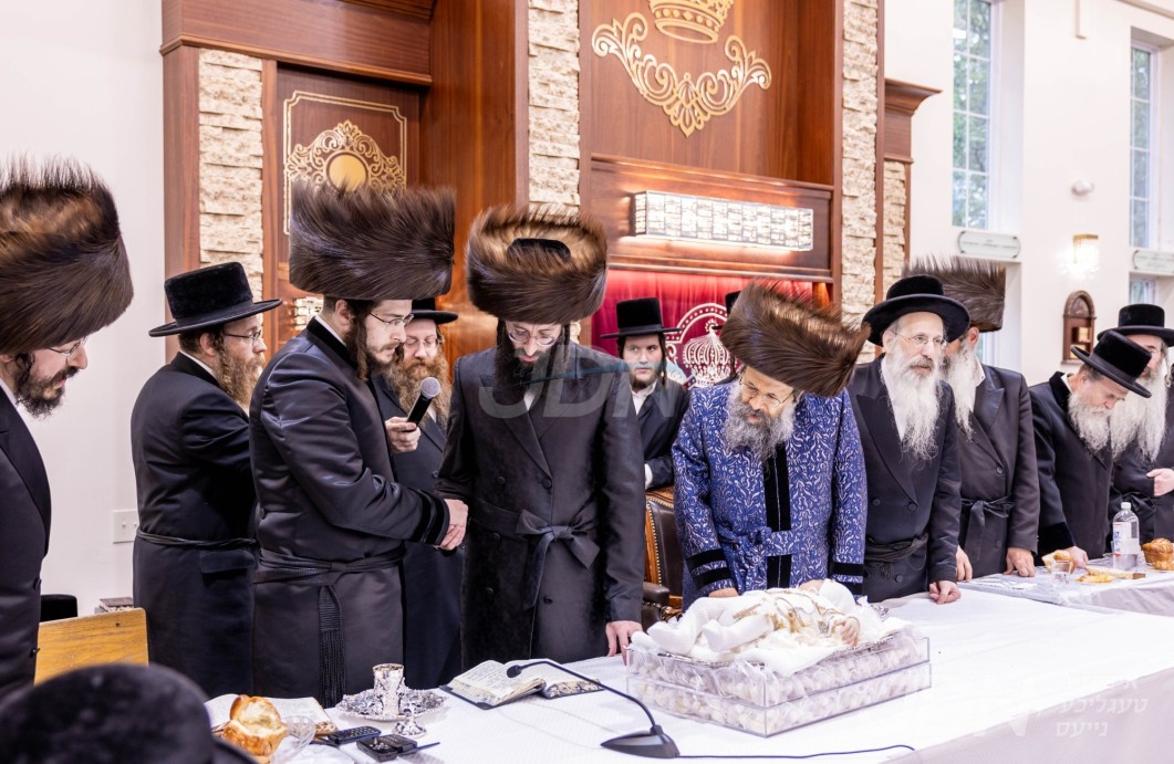 שמחת פדיון הבן פון אן אור אייניקל פון האדמו&quot;ר מבאבוב-45 אין מחנה מתיבתא ד&#039;באבוב-45