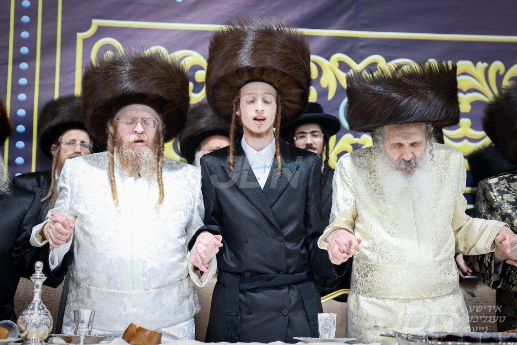 שמחת החתונה פון החתן בן האדמו&quot;ר משומרי אמונים בני ברק מיט הכלה בת האדמו&quot;ר משומרי אמונים ירושלים