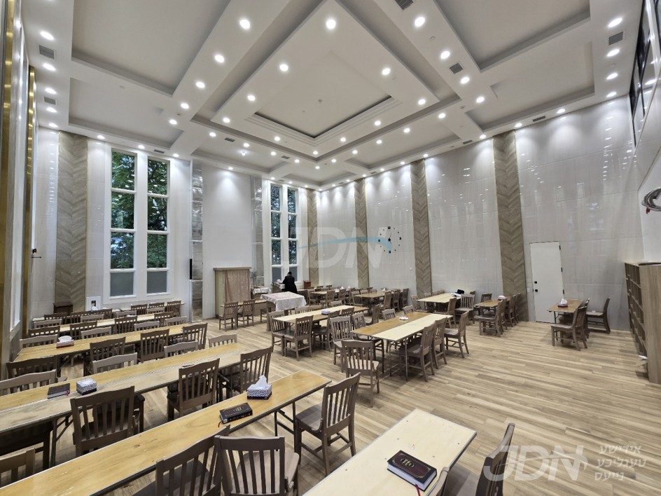 נייער בית המדרש זכרון ארי&#039; לייבוש צאנז געעפנט אין מאנסי