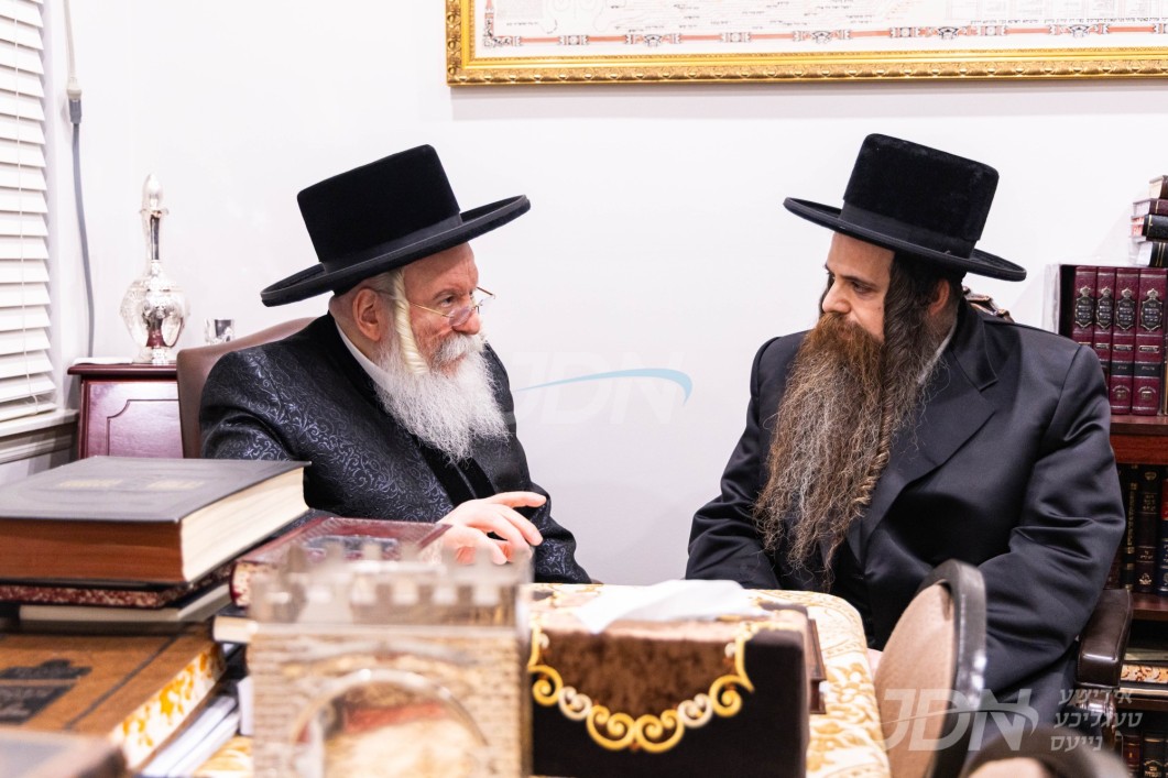 האדמו"ר מאמשינאוו ארה"ב באזוכט ביי גדולי ישראל לקראת די שמחת החתונה פון בתו