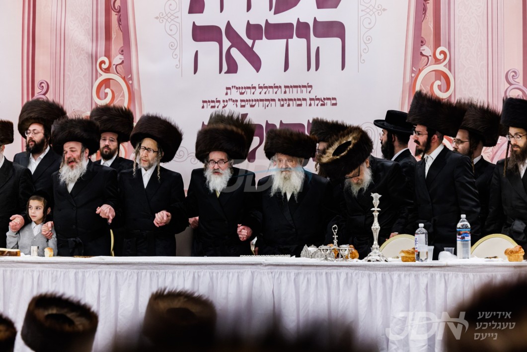 סעודת הודאה מוצאי שבת נחמו אין חצר סקולען פון מאנסי