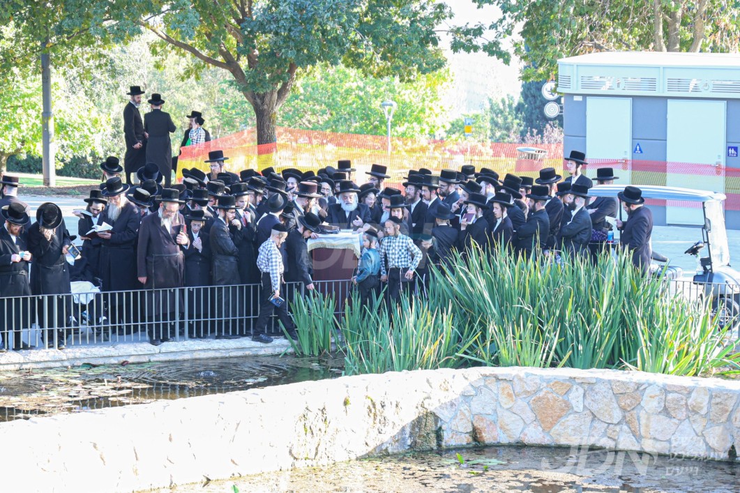 האדמו"ר מוויזניץ פון ירושלים ביי תשליך